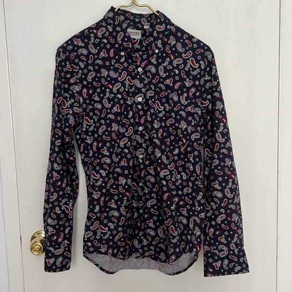 United Stock Dry Goods Paisley Button Up - Picture 1 of 3